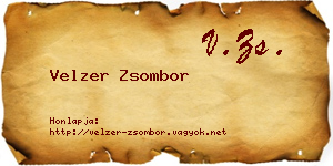 Velzer Zsombor névjegykártya